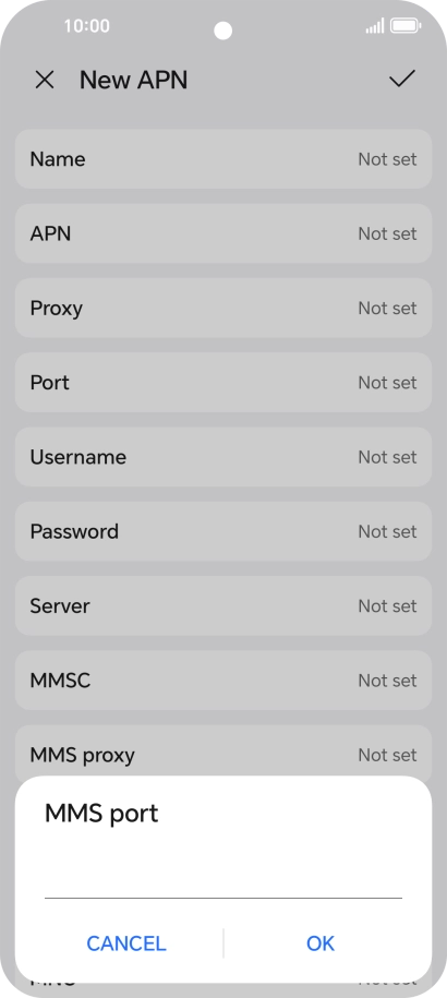 Key in 8799 and press OK.