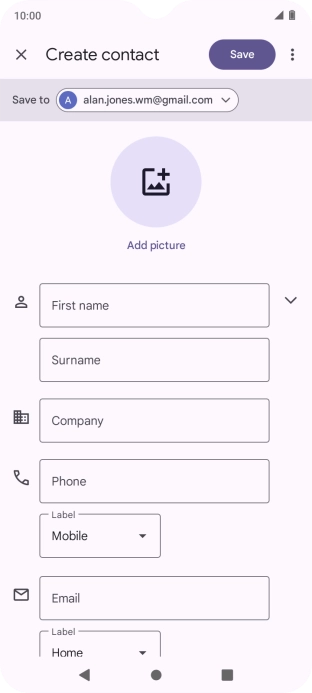Press the drop down list next to 