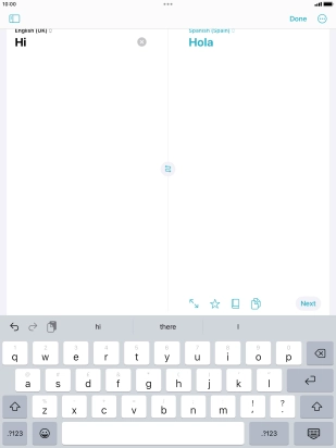 Press the enter icon.