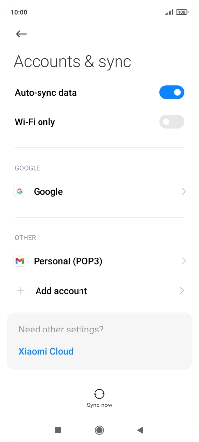 Press the indicator next to 