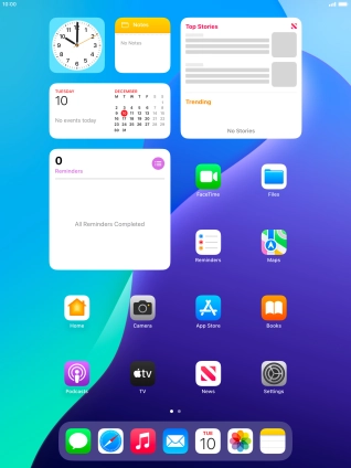 Press the Home key twice.