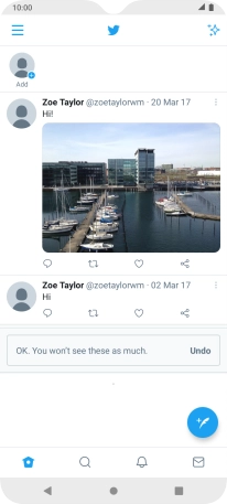 Press the new tweet icon.