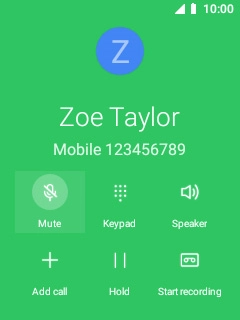 Press Disconnect to end the call.