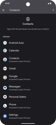 Press the required app.