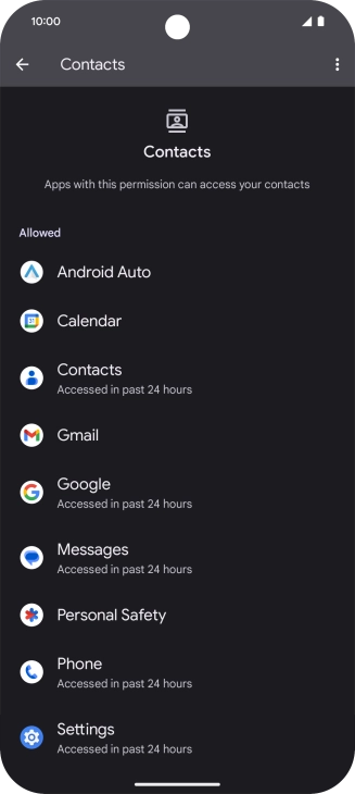Press the required app.