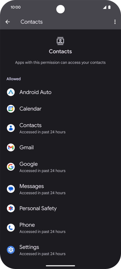 Press the required app.