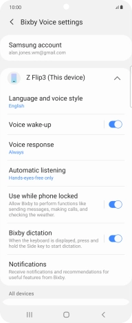 Follow the instructions on the screen to select the required settings.