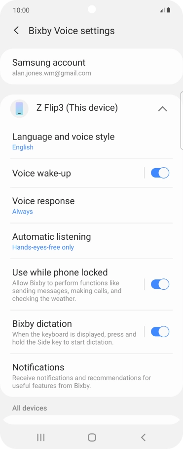 Follow the instructions on the screen to select the required settings.