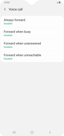 Press the required divert type.
