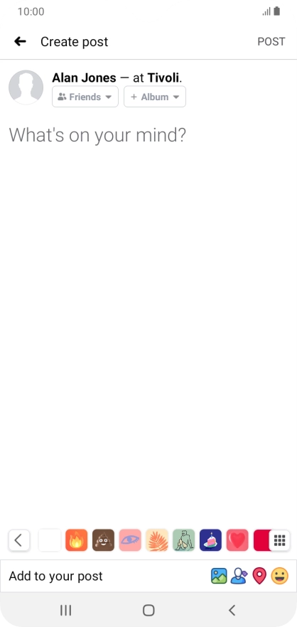 Press the text input field.