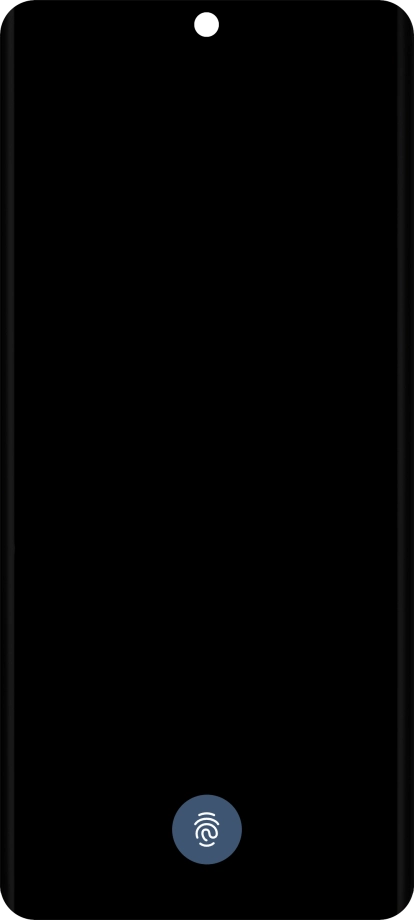Place your finger on the fingerprint sensor to unlock your phone.