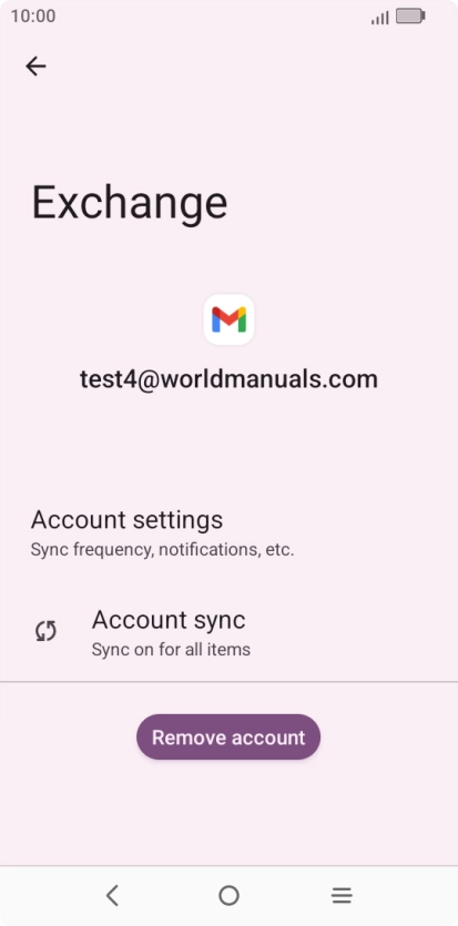 Press Account settings.