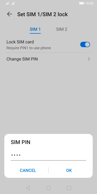 Key in your current PIN and press OK.