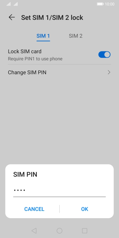 Key in your current PIN and press OK.