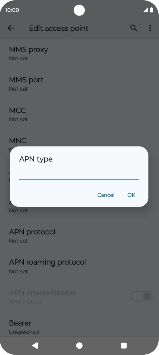 Key in mms and press OK.