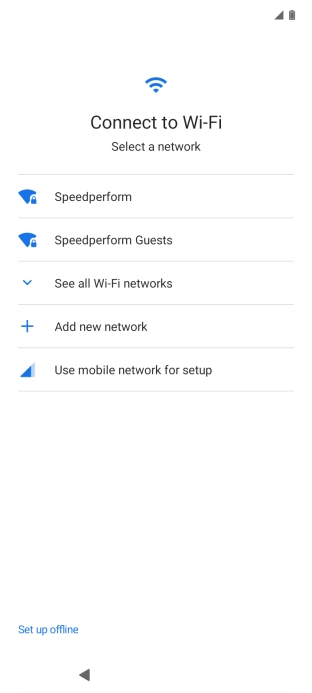 Press the required Wi-Fi network.
