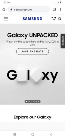 Press the menu icon.