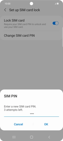 Key in a new four-digit PIN and press OK.