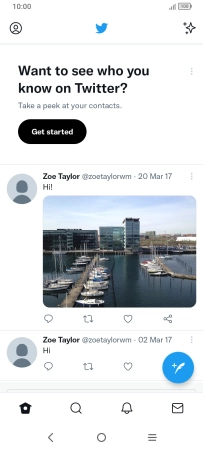 Press the new tweet icon.