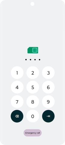 Key in a new four-digit PIN and press arrow right.