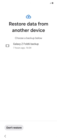 Press the required backup and your phone restores the content of the selected backup. Subsequently, follow the instructions on the screen to set up your phone and prepare it for use.