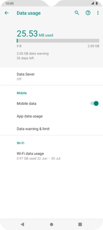 The total data usage is displayed.