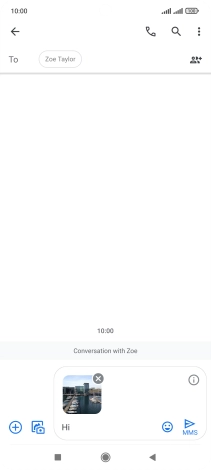 Press the send icon when you've finished your picture message.