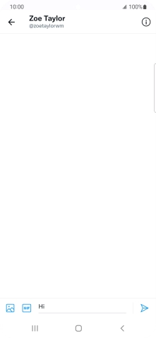 Write the required message and press the send icon.