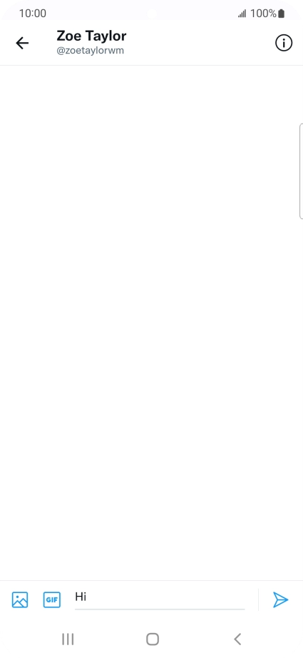 Write the required message and press the send icon.