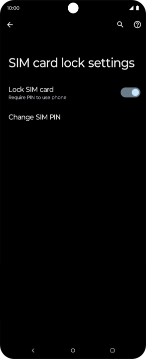Press Change SIM PIN.