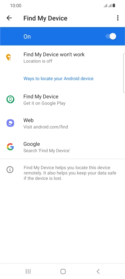 Press the Home key to return to the home screen.