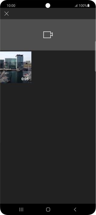 Press the required video clip.