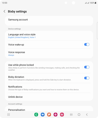 Follow the instructions on the screen to select the required settings.