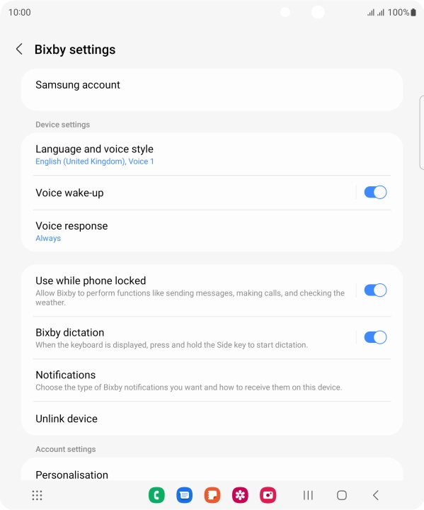 Follow the instructions on the screen to select the required settings.