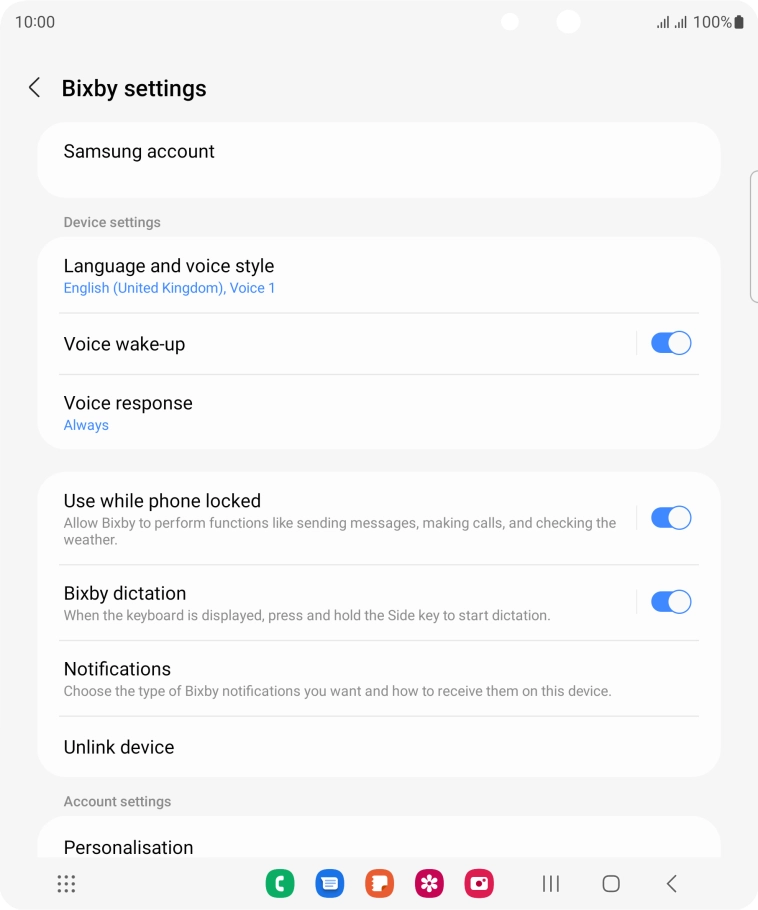 Follow the instructions on the screen to select the required settings.
