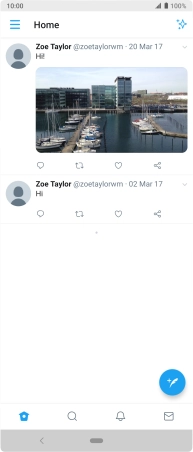Press the new tweet icon.