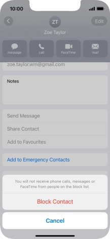 Press Block Contact.