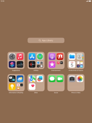Press the required app.