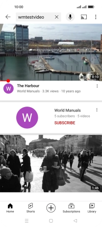 Press the required video clip.