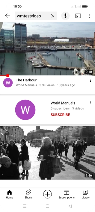 Press the required video clip.