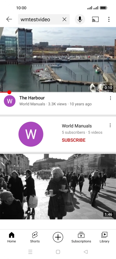Press the required video clip.