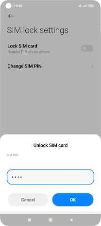 Key in your PIN and press OK.