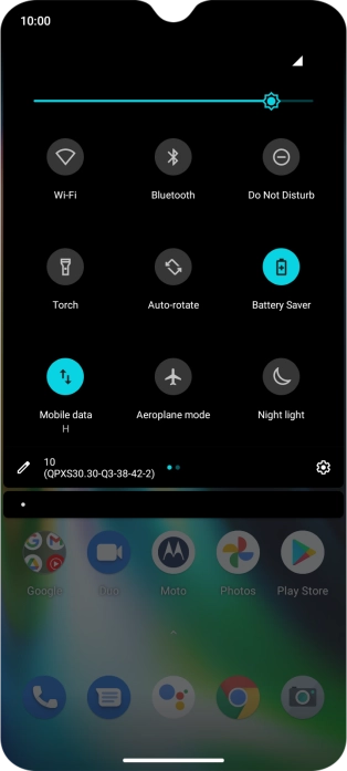 Slide your finger upwards starting from the bottom of the screen to return to the home screen.