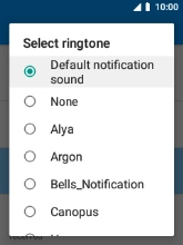 Select the required message tone.