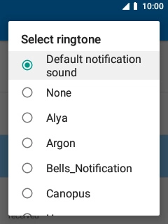Select the required message tone.