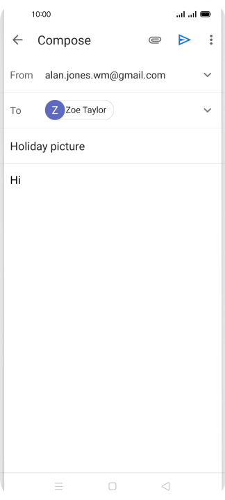 Press the attachment icon.