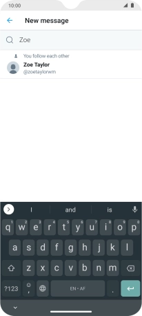 Key in the first letters of the recipient's name and press the required contact.