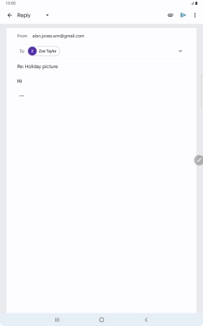 Write the required reply and press the send icon.