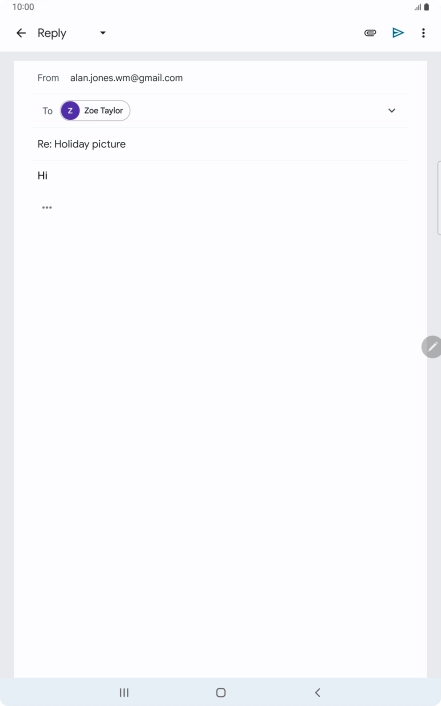 Write the required reply and press the send icon.