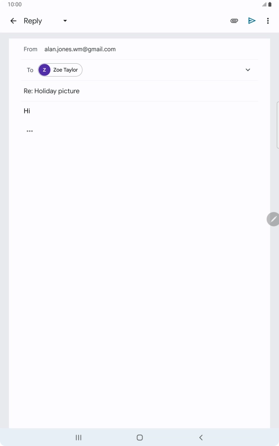 Write the required reply and press the send icon.